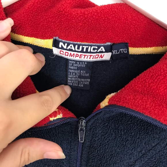 SALE Nautica Competition Fleece Spell Out Pullover - Picture 2 of 7